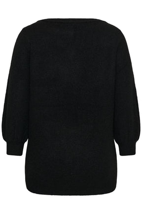 Kaffe Curve Selia Knit Top in Black 