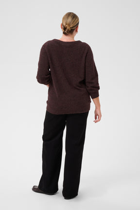 Kaffe Curve Selia Knit Top in Fudge 