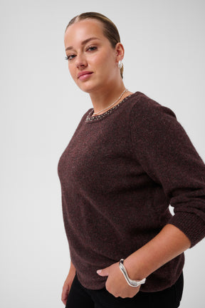 Kaffe Curve Selia Knit Top in Fudge 