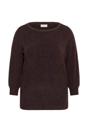 Kaffe Curve Selia Knit Top in Fudge  