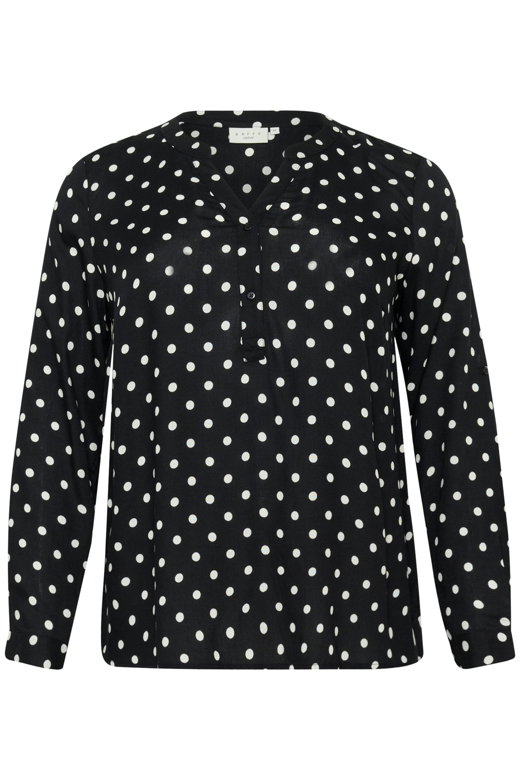Kaffe Curve Sida Dot Blouse in Black