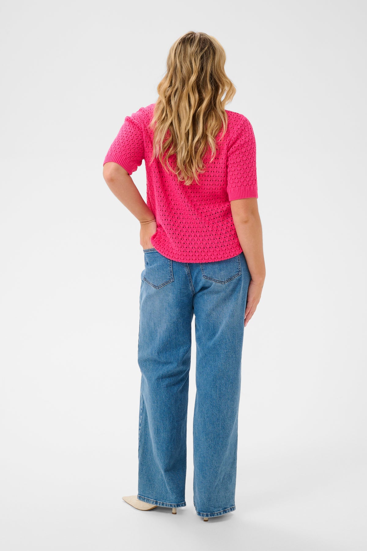 Kaffe Curve Silje Cardigan in Fuchsia 