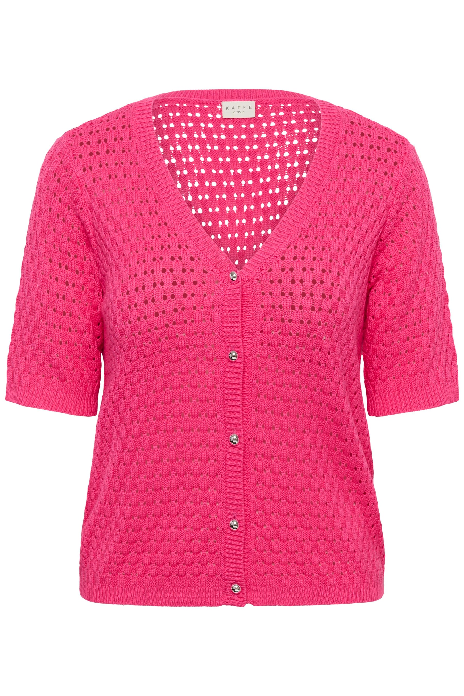 Kaffe Curve Silje Cardigan in Fuchsia 