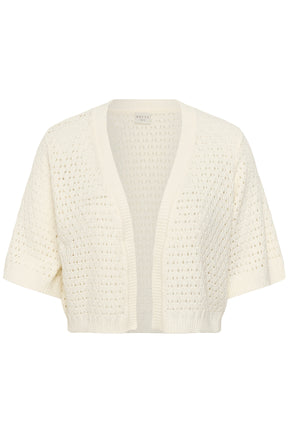 Kaffe Curve Silje Short Cardigan in White 