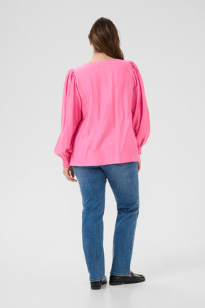 Kaffe Curve Sofia Blouse in Pink