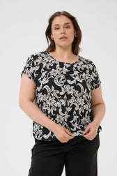 Kaffe Curve Stanley Blouse in Black Paisley Print
