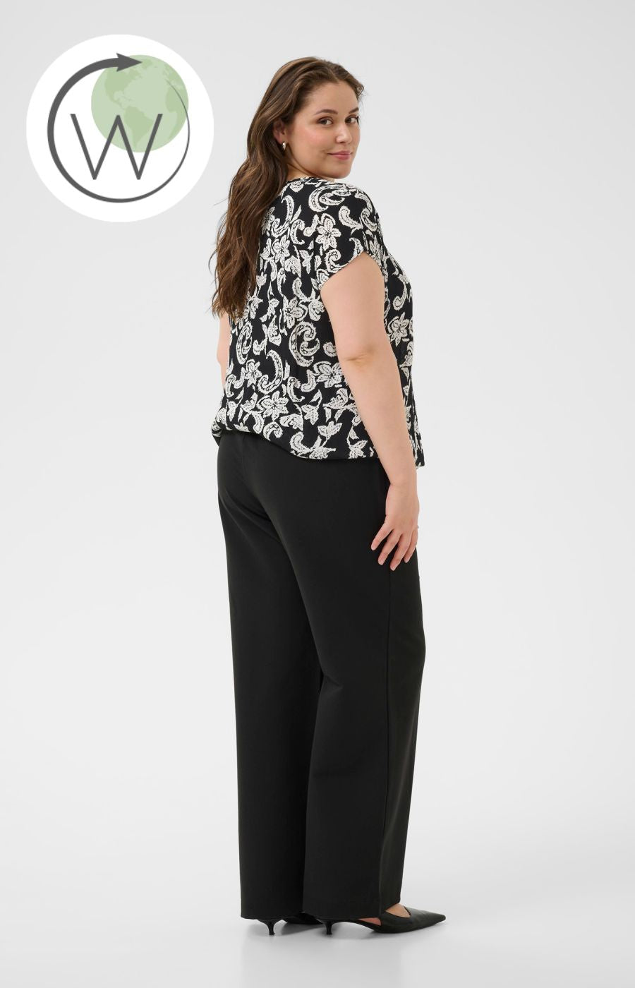 Kaffe Curve Stanley Blouse in Black Paisley Print