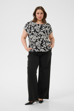 Kaffe Curve Stanley Blouse in Black Paisley Print