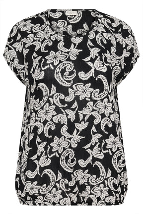 Kaffe Curve Stanley Blouse in Black Paisley Print
