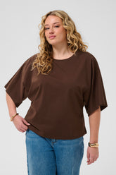 Kaffe Curve Stormi T-Shirt in Brown 