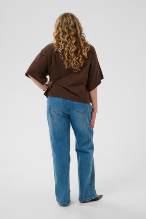 Kaffe Curve Stormi T-Shirt in Brown