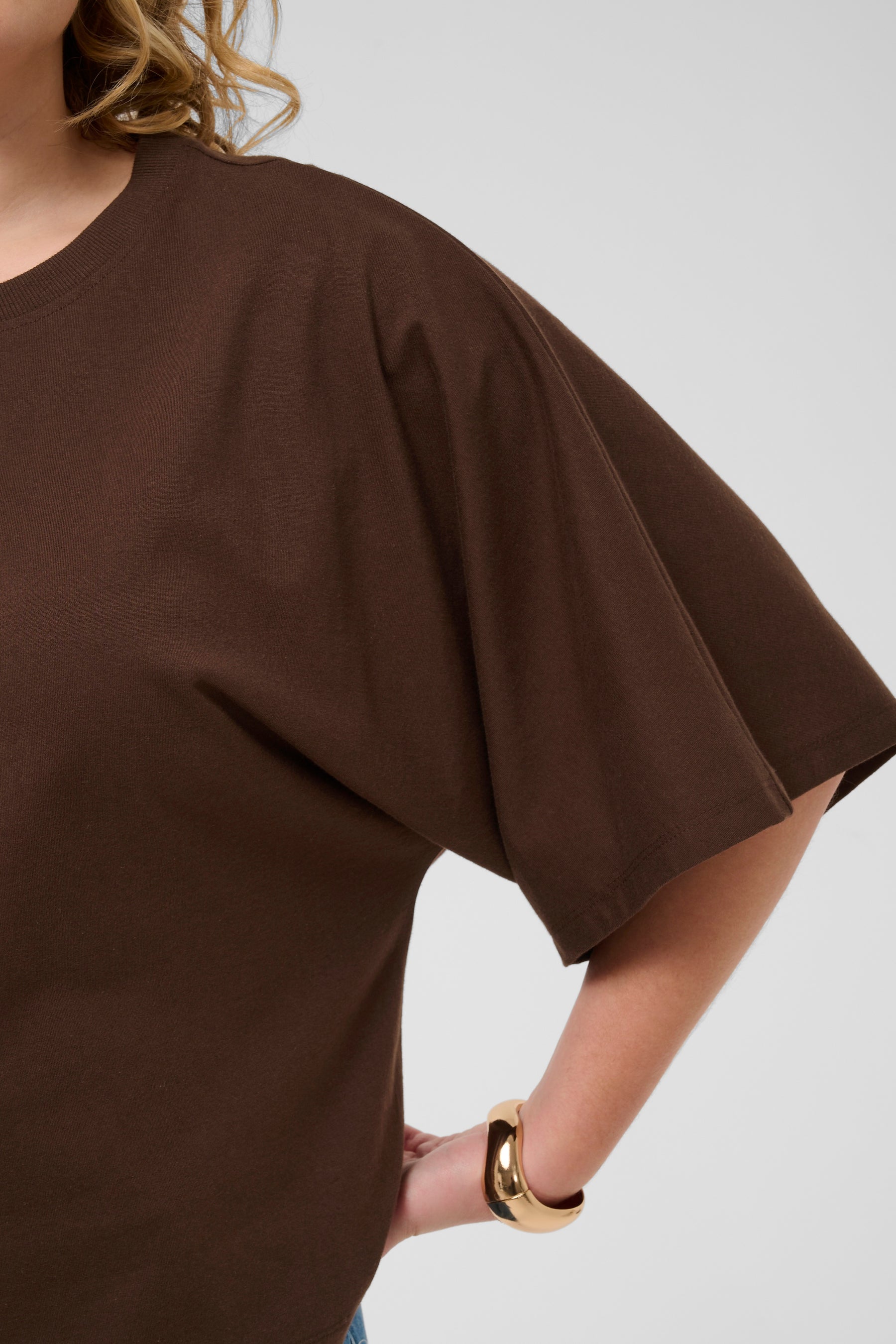 Kaffe Curve Stormi T-Shirt in Brown 