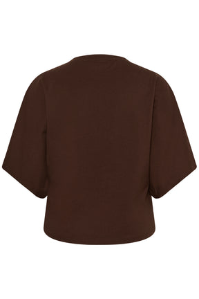 Kaffe Curve Stormi T-Shirt in Brown 