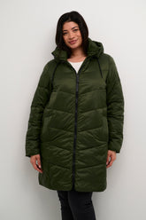Kaffe Curve Susanna Coat in Khaki