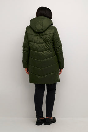 Kaffe Curve Susanna Coat in Khaki