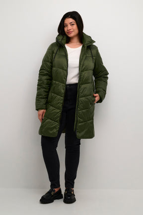 Kaffe Curve Susanna Coat in Khaki