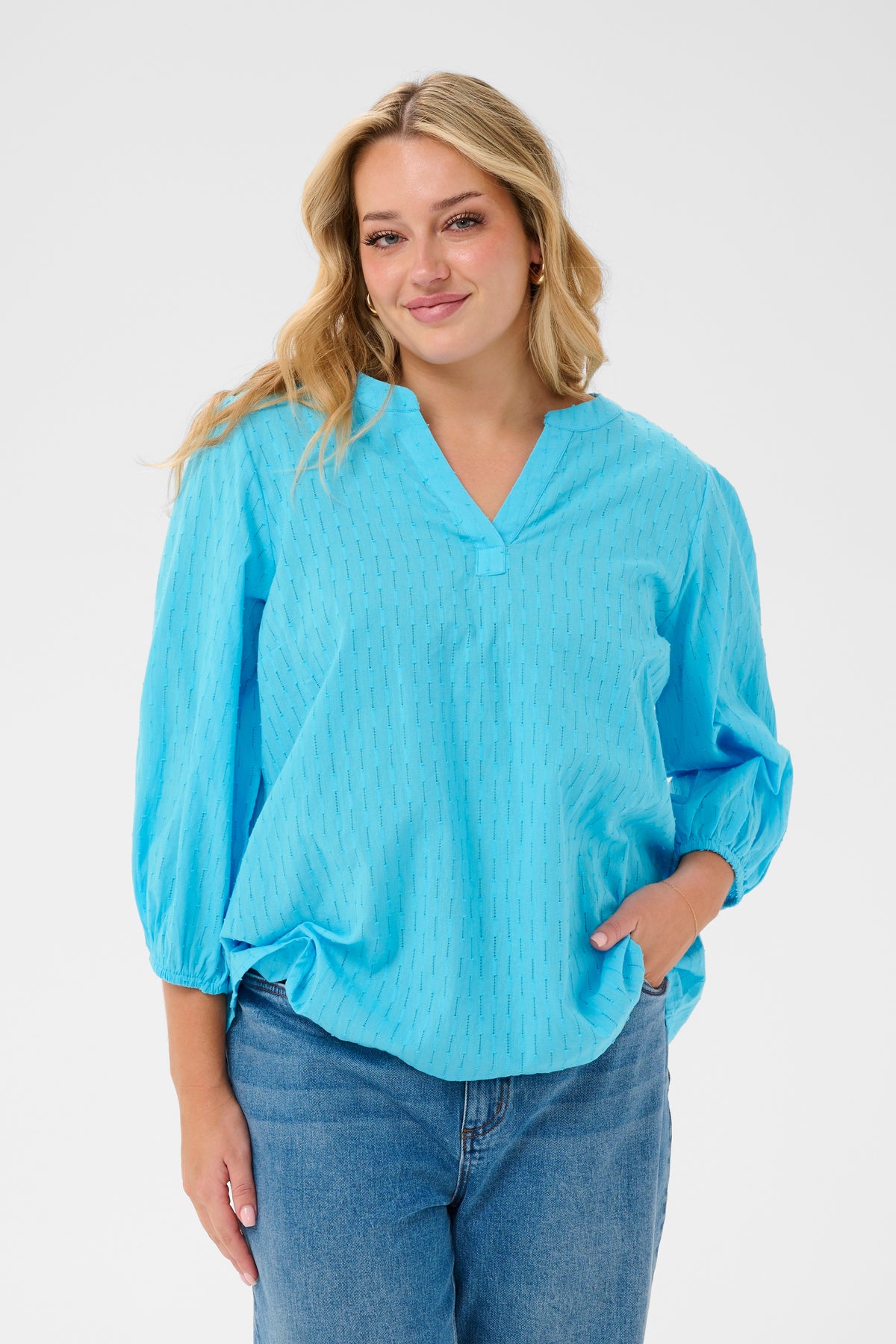 Kaffe Curve Thea Blouse in Aquarius 
