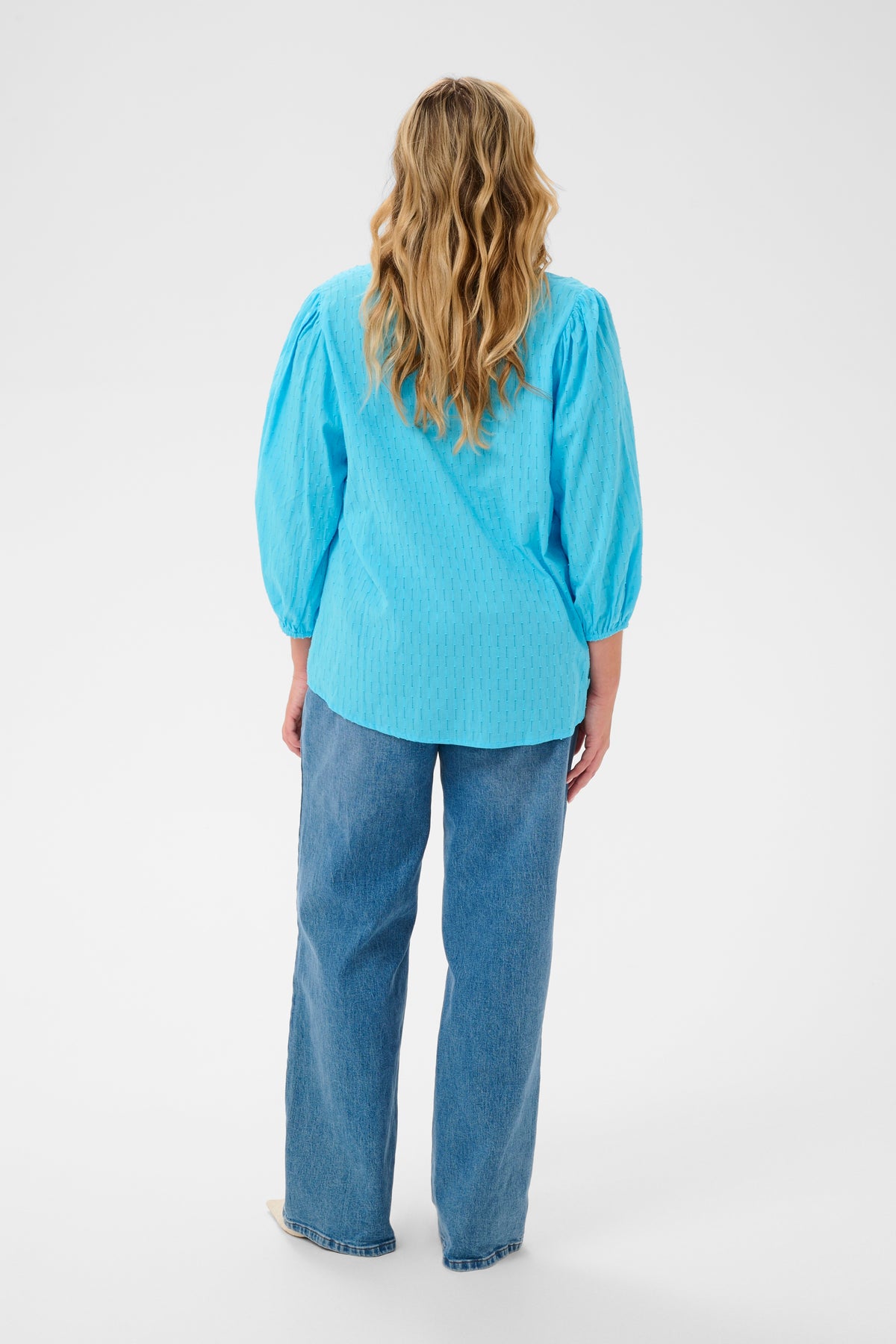 Kaffe Curve Thea Blouse in Aquarius. 