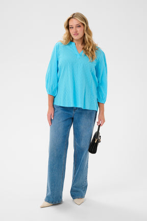 Kaffe Curve Thea Blouse in Aquarius 
