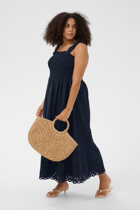 Kaffe Curve Trudi Dress in Navy