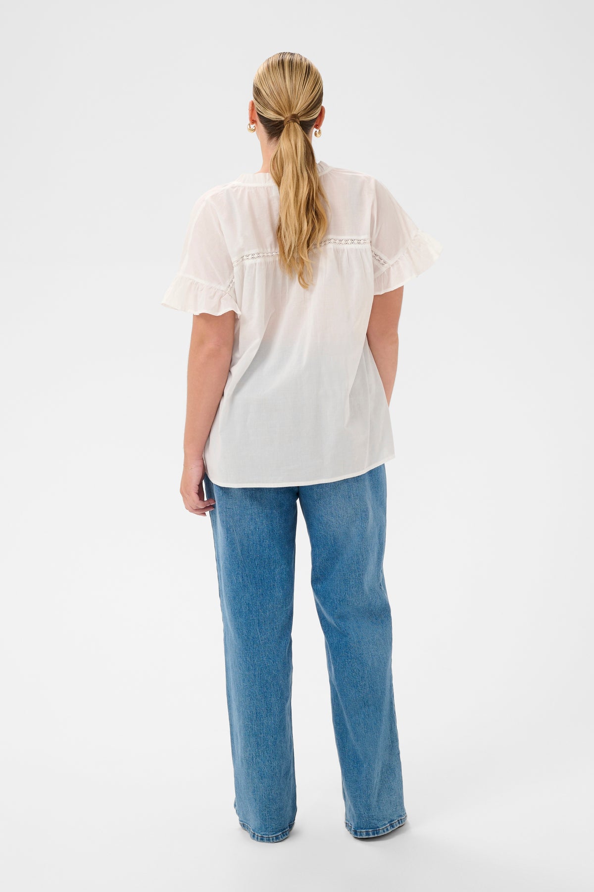 Kaffe Curve Valeria Blouse in White 