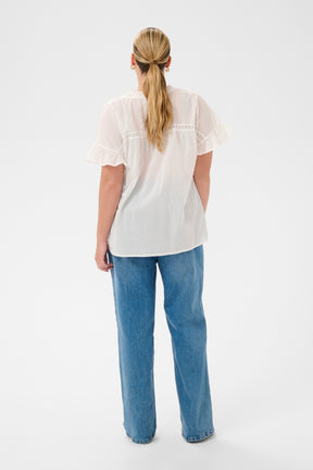 Kaffe Curve Valeria Blouse in White 