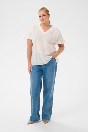 Kaffe Curve Valeria Blouse in White 