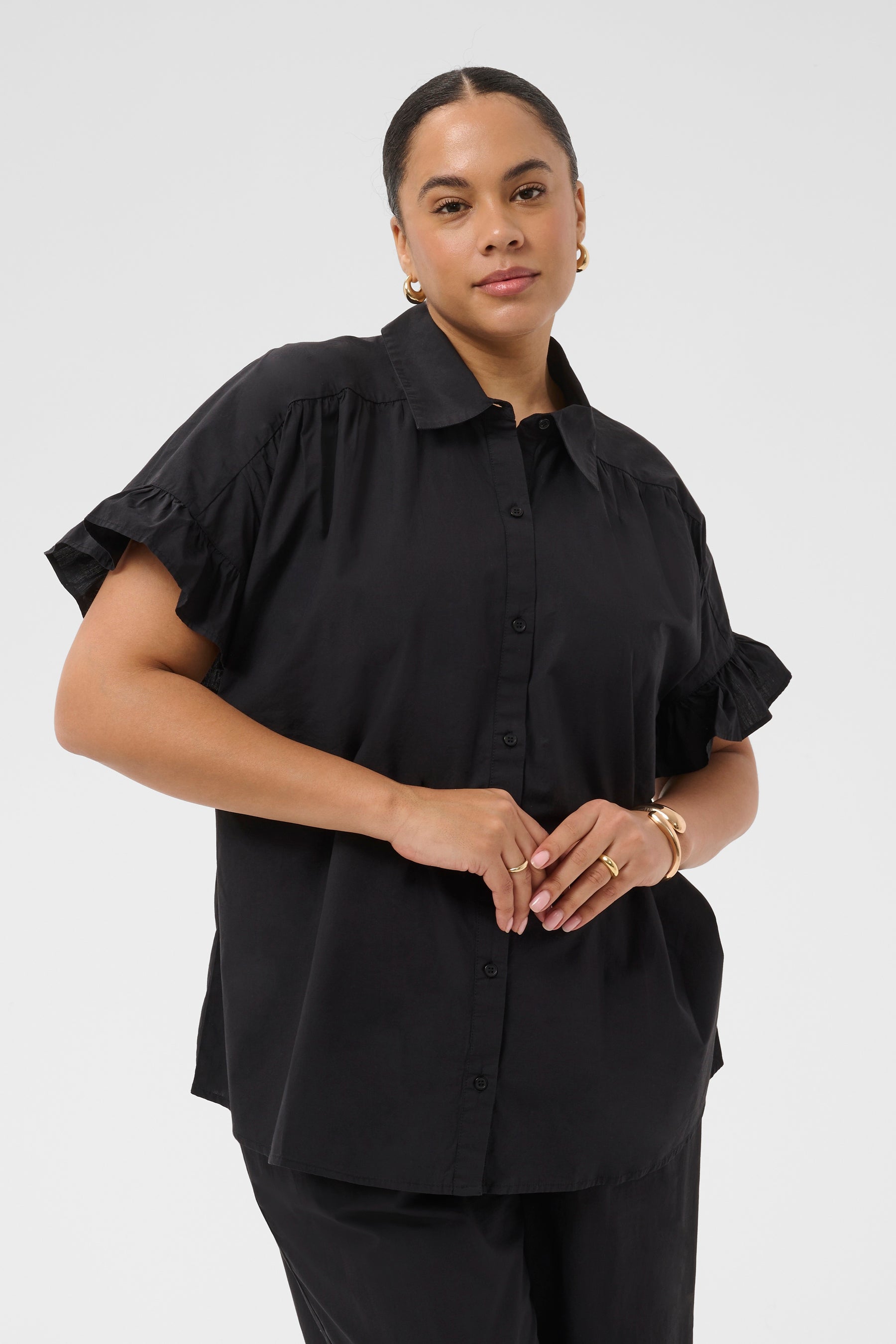 Kaffe Curve Verona Shirt in Black 