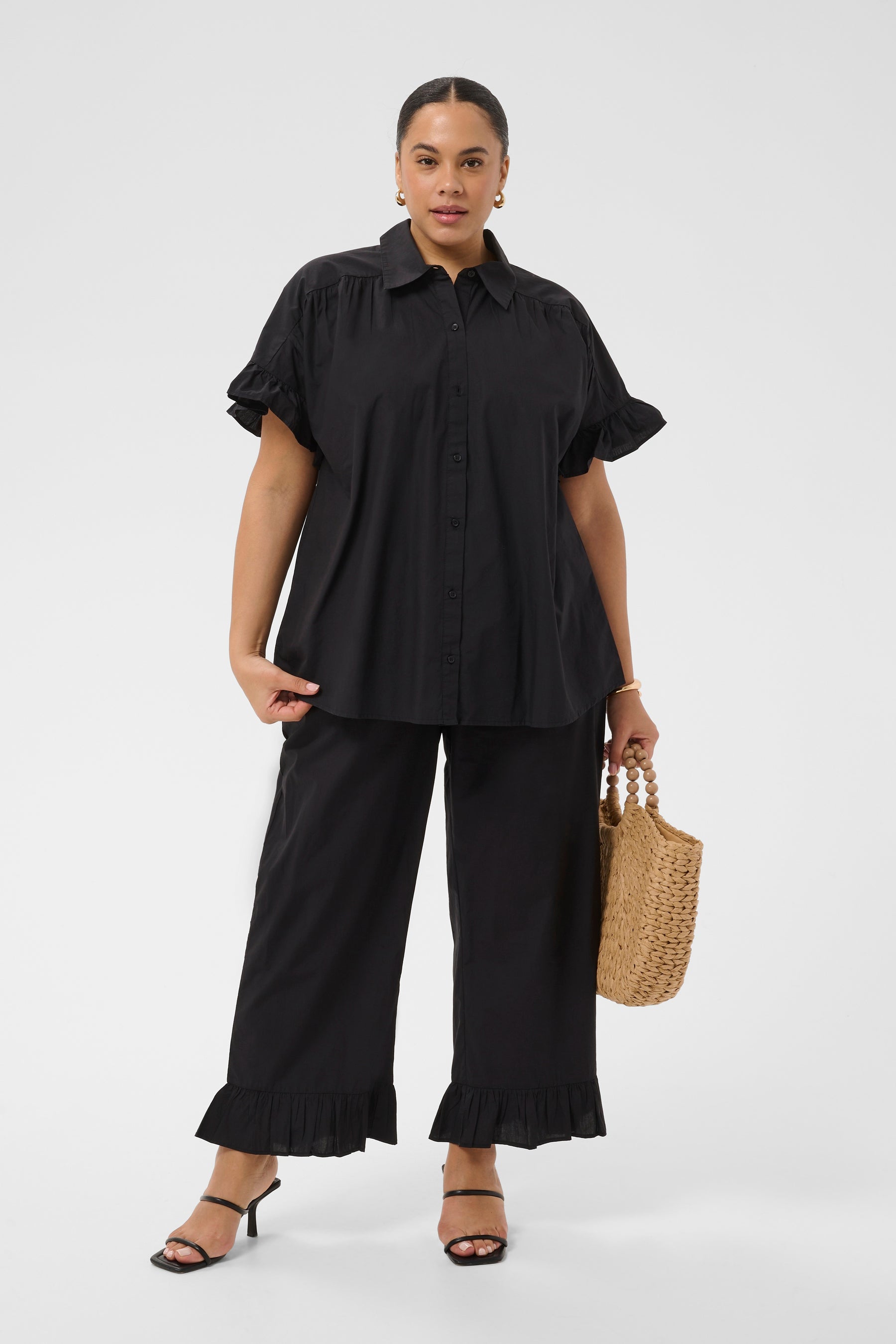Kaffe Curve Verona Shirt in Black 
