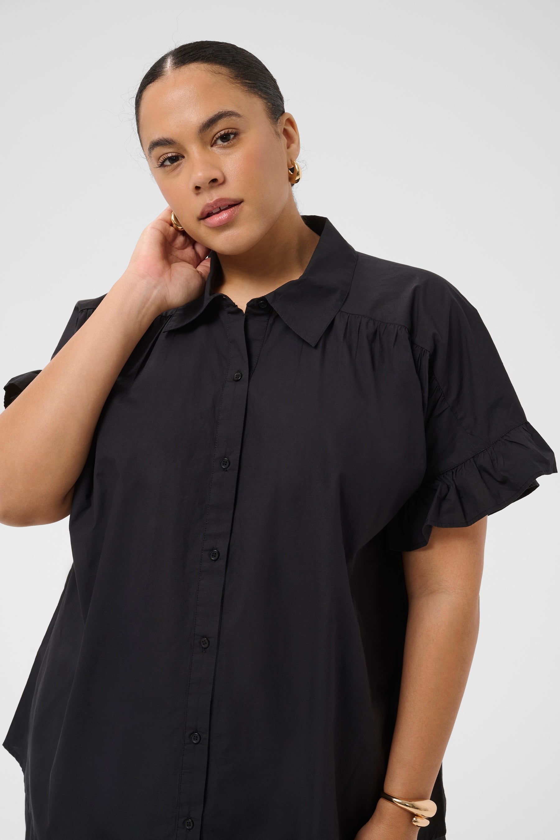Kaffe Curve Verona Shirt in Black  