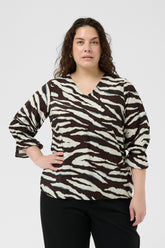 Kaffe Curve Vika Blouse in Zebra Print 