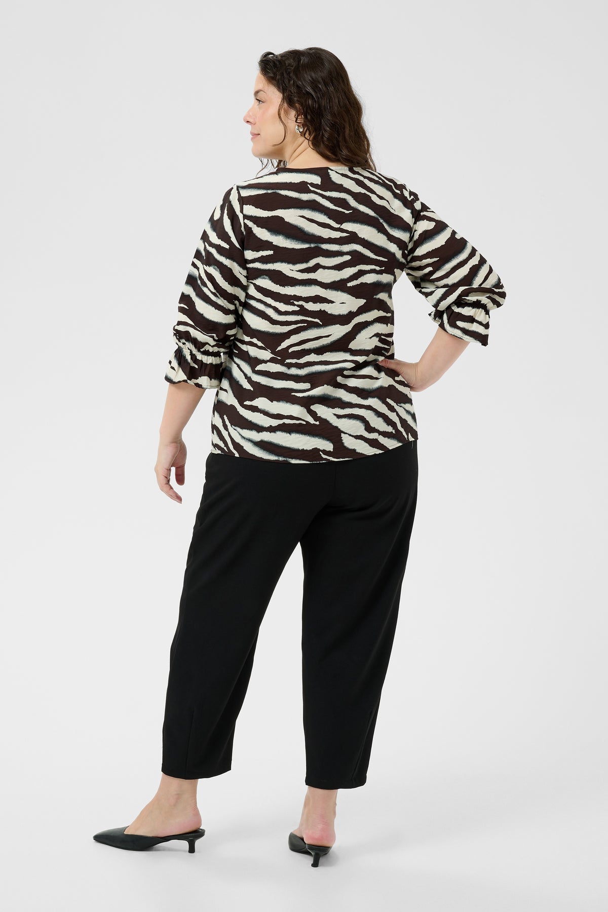 Kaffe Curve Vika Blouse in Zebra Print 