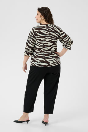 Kaffe Curve Vika Blouse in Zebra Print 
