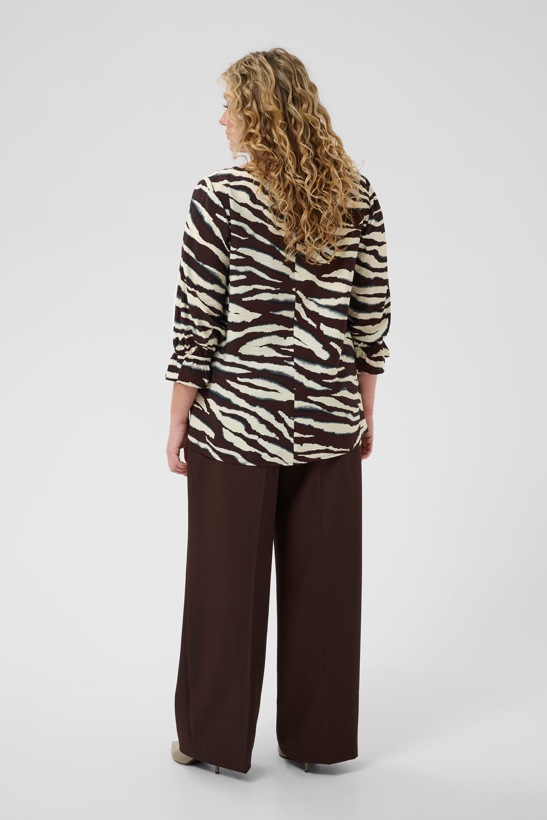 Kaffe Curve Vika Blouse in Zebra Print 