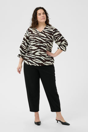 Kaffe Curve Vika Blouse in Zebra Print 