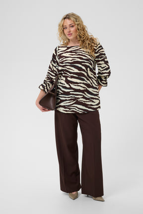 Kaffe Curve Vika Blouse in Zebra Print 