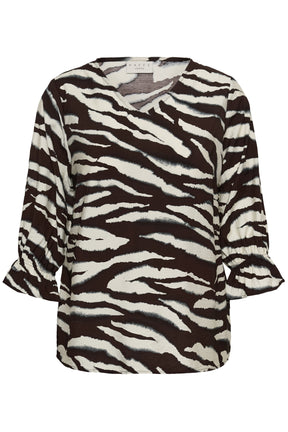 Kaffe Curve Vika Blouse in Zebra Print 