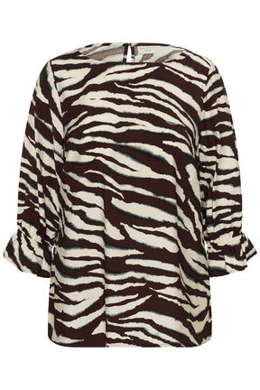 Kaffe Curve Vika Blouse in Zebra Print  