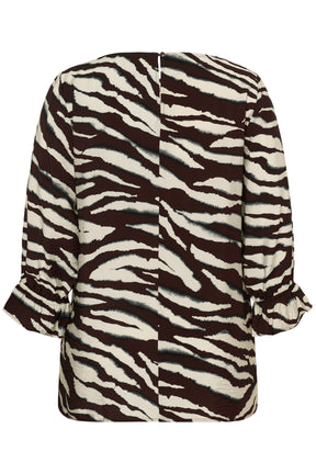 Kaffe Curve Vika Blouse in Zebra Print  