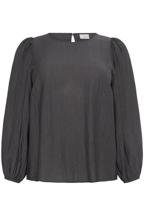 Kaffe Curve Viva Blouse in Charcoal
