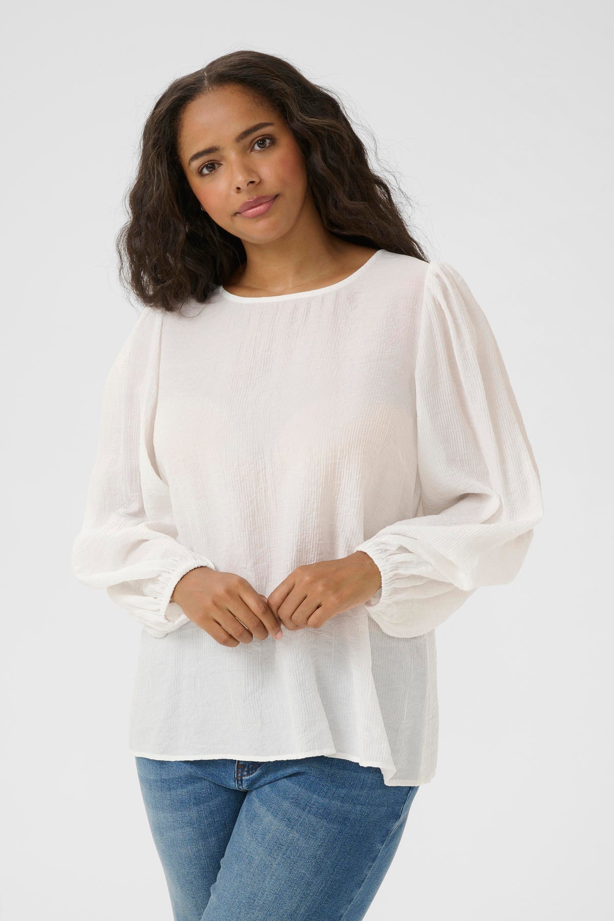 Kaffe Curve Viva Blouse in White