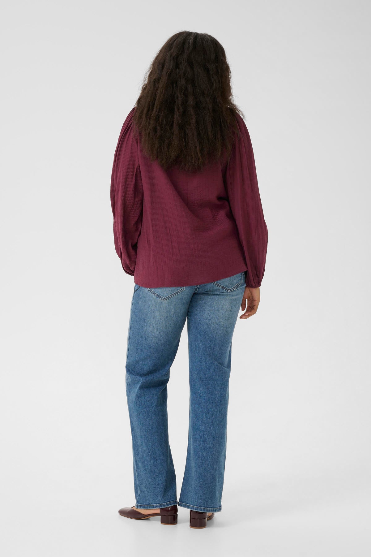 Kaffe Curve Viva Blouse in Wine