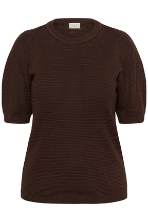 Kaffe Curve Viviana Knit Top in Brown 