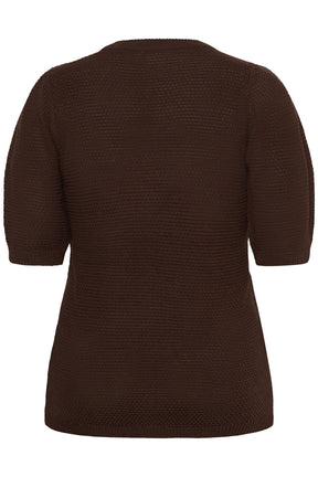 Kaffe Curve Viviana Knit Top in Brown 