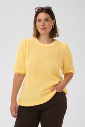 Kaffe Curve Viviana Knit Top in Yellow 