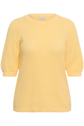 Kaffe Curve Viviana Knit Top in Yellow 
