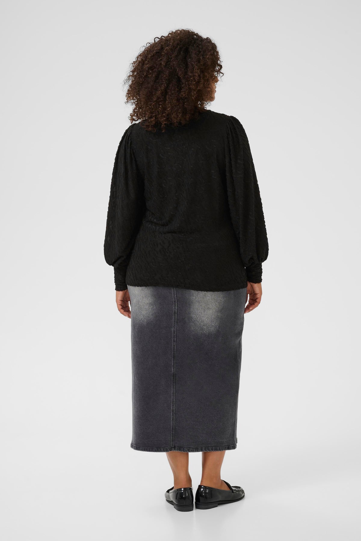 Kaffe Curve Zarina Top in Black