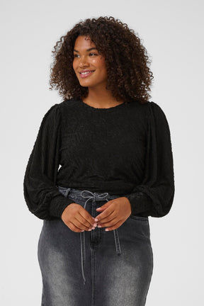 Kaffe Curve Zarina Top in Black