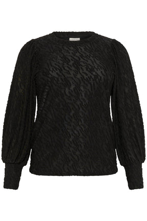 Kaffe Curve Zarina Top in Black
