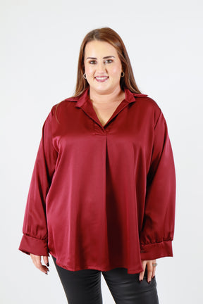 Kate Blouse in Wine